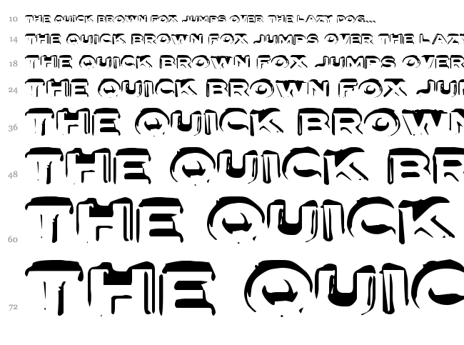 Letter Set font waterfall